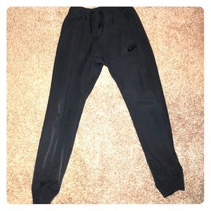 Black Nylon Nike Joggers Size Medium